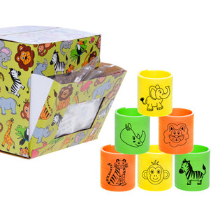 Ressorts Spirales Animaux de la Jungle (Pr&eacute;sentoir 60 pcs)