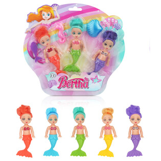 Ensemble de 3 Poupées Sirènes sur Carte (6 sets)