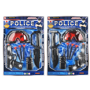 Coffret de Jeu Police avec Lunettes et Pistolet &agrave; Ventouses (6 pcs)