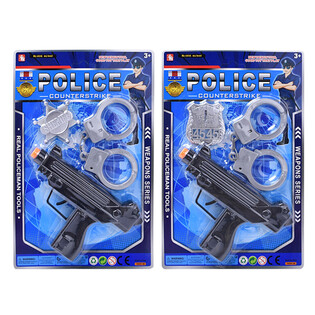 Set de Police Jouet avec Mitraillette, Menottes & Badge (6 pcs)