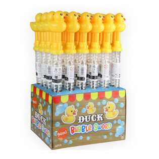 Grand Tube &agrave; Bulles de Savon 35 cm - Canard en Pr&eacute;sentoir (24 pcs)