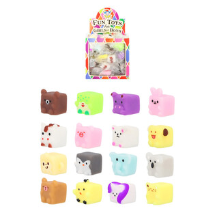 Squishy P&ecirc;che aux Canards - Cube Animals - En Pr&eacute;sentoir (96 pcs)