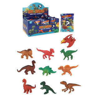 Pochette Surprise / Blindbag - Th&egrave;me: Dinosaures en pr&eacute;sentoir (60 pcs)