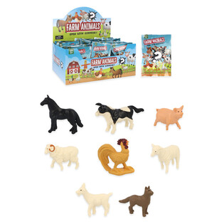 Pochette Surprise / Blind Bag - Th&egrave;me : Animaux de la Ferme en Pr&eacute;sentoir (60 pcs)