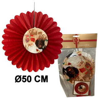 &Eacute;VENTAIL DE D&Eacute;CORATION SAINT NICOLAS &Oslash;50 CM - PLIABLE (6 pcs)