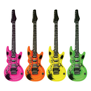 Guitare Gonflable Mix N&eacute;on - 95cm (12 pi&egrave;ces)