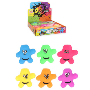 Squeezy Splat Man - Couleurs Mix - En Pr&eacute;sentoir (24 pcs)