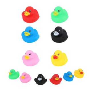 Canards de Bain Paillet&eacute;s Multicolores Mix - Dim: 6x5x6 cm - (12 pcs)