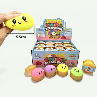 RAGE - Squishy Bun Dumplings PETIT (Dim. 5.5 x 5.5 x 3 Cm) - Viral 2026 Fidget Toy (24 pcs.)