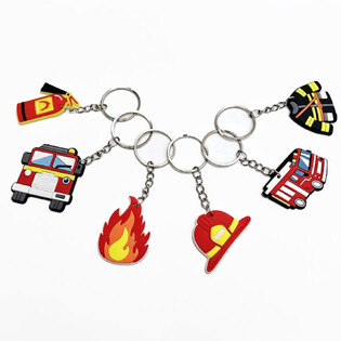 Porte-cl&eacute;s de Pompier - Assortiment (48 pcs)