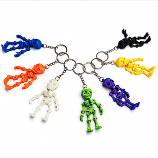 Porte-clés Squelettes Colorés (48 pcs)