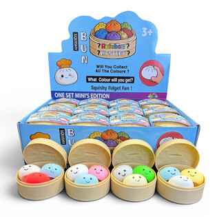 RAGE - Squishy MINI&rsquo;S EDITION Bun Dumplings PETIT (5.3 x 5.3 x 4.1 cm) Viral 2026 Fidget Toy (24 pcs.)