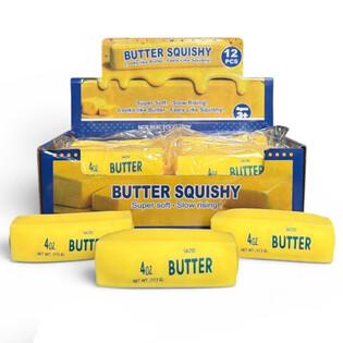RAGE - SQUISHY BEURRE - REMPLISSAGE MOUSSE - SLOW RISING - Dim 11x4x4 cm - EN PR%c9SENTOIR (12 pcs)