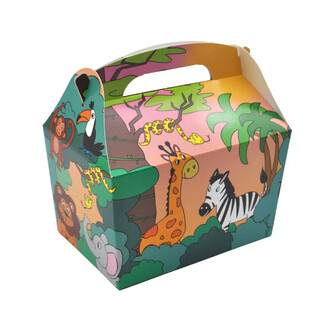 BO&Icirc;TE MENU MOD&Egrave;LE : ANIMAUX DE LA JUNGLE - Dim 18.5x12x19 CM - FOODBOX - KIDSBOX (24 pcs)