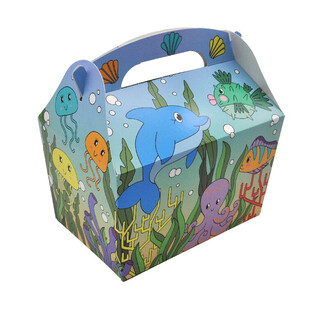 BO&Icirc;TE MENU ENFANT MOD&Egrave;LE : ANIMAUX MARINS - Dim. 18.5x12x19 CM - FOODBOX (24 pcs)