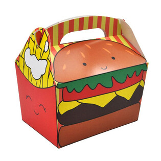 BOX MENU MODÈLE : HAMBURGER & FRITES - Dim 18.5x12x19 CM - FOODBOX - KIDSBOX (24 pcs)