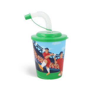 Gobelet / Verre à granité avec paille – Footballeurs (12 pcs)