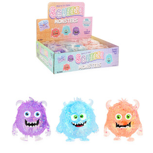 MONSTRES À PRESSER - COLORIS VARIÉS - EN PRÉSENTOIR (12 pcs)