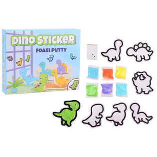 Autocollants Dinosaures - Kit Foam Putty - Créez vos Stickers Dino (24 pcs)