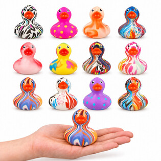 CANARDS DE BAIN COLORÉS MIX - 5,6x5x5,7 cm (12 pcs)