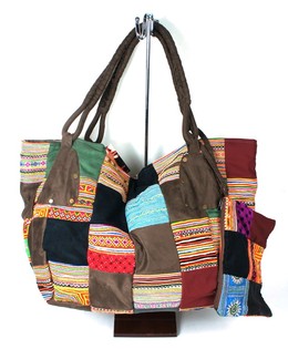 SAC PATCHWORK B-FAIR GRAND MARRON (1 pc)
