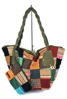 Sac Patchwork B-FAIR grand vert (1 pc.)