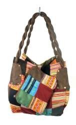 GRAND SAC PATCHWORK B-FAIR MARRON (1 pc)