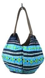 R&eacute;f: 97732C - Sac B-FAIR Pouche Marron/Bleu/Jaune (1 pc)