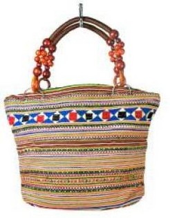 Sac B-FAIR Beads avec Anse en Perles - Marron (1 pc)