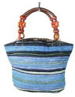 SAC B-FAIR BEADS MARRON/BLEU (1 pc)