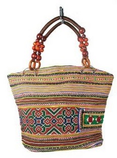 Sac B-Fair Beads Brun avec Anse en Perles