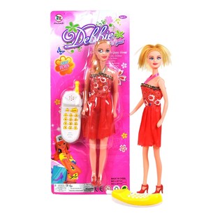 POUP&Eacute;E DEBBY AVEC T&Eacute;L&Eacute;PHONE SUR CARTE (6 pcs)