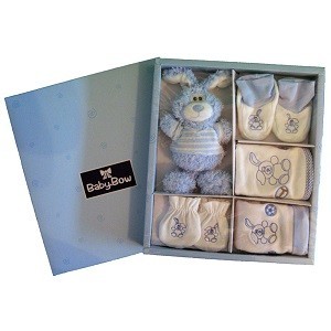 Coffret Cadeau de Naissance BABY BOW 5 Pièces - Garçon