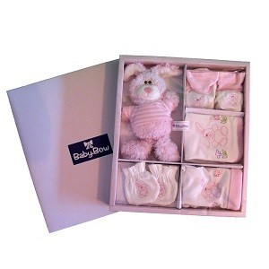Coffret cadeau de naissance 5 pièces BABY BOW - Fille