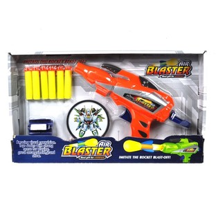 PISTOLET AIR BLASTER AVEC FL&Eacute;CHETTES ET CIBLE (Lot de 2)