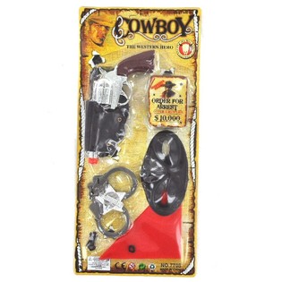 Panoplie de cowboy sur carte - Modèle 6 (3 pièces)