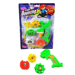 SET DE 4 TOUPIES SUR GRANDE CARTE (5 pcs.)