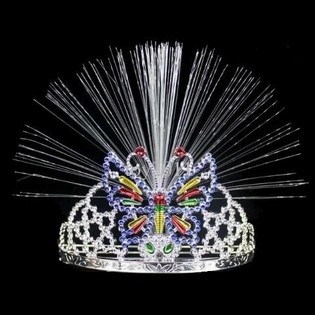 Couronne à Fibres Optiques Lumineuses - Modèle 12 (12 pcs)